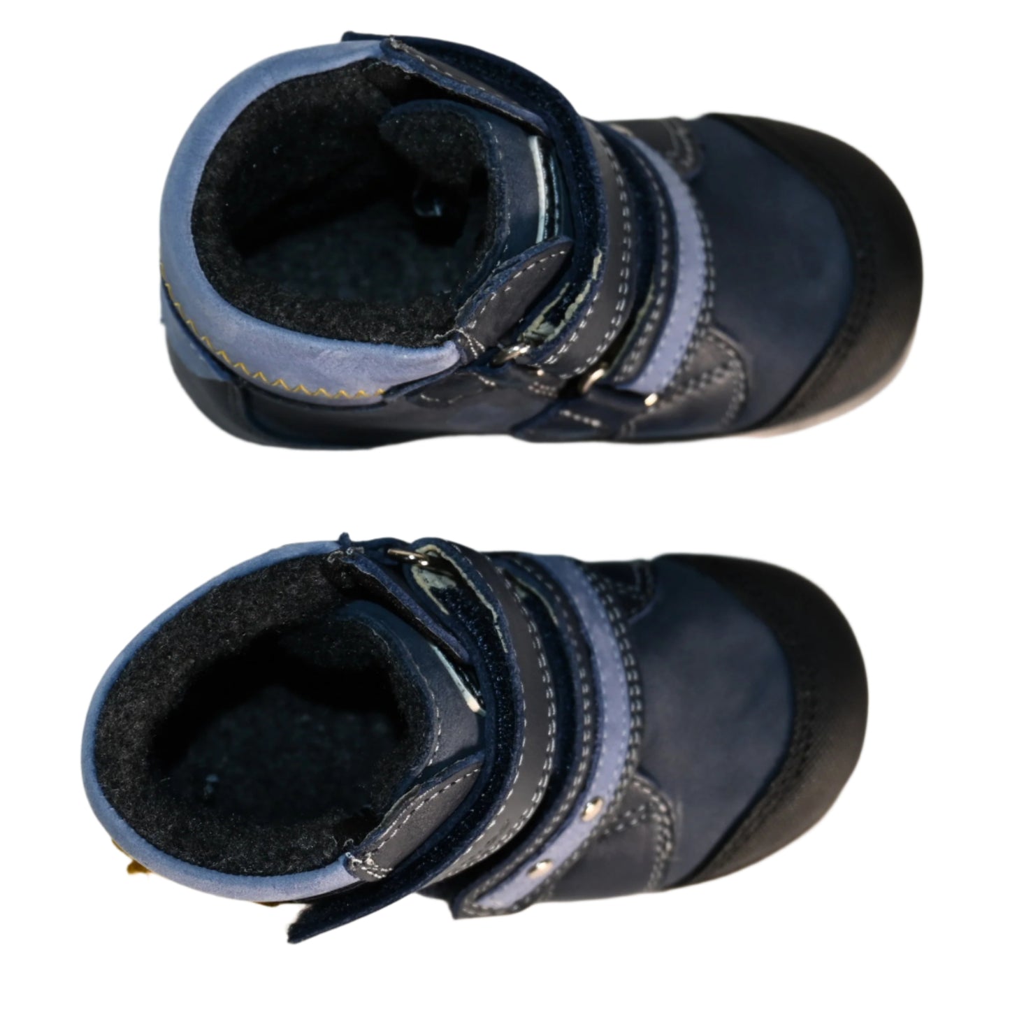 Szamos Kids Boys’ Genuine Leather Orthopedic Boots – Arch Support Shoes with Corrective Support for Flat Feet & Overpronation, Stable Ankle Support, Faux Fur Lining, Adjustable Straps, Navy Blue with Lion Designs