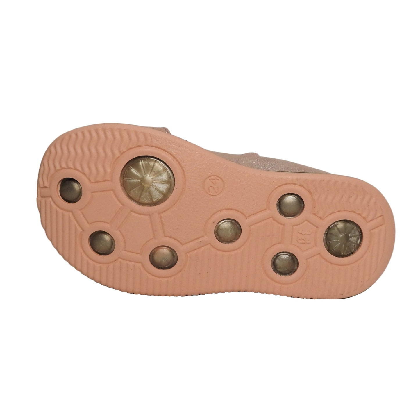 Szamos Kids Girls' Closed-Toe Sandals – Genuine Leather, Ergonomic Sole, Adjustable Hook & Loop Straps, Pink/Silver with Elephant Design