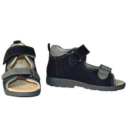 Szamos boys orthopedic (supinated) sandal 2 straps with green off-road car