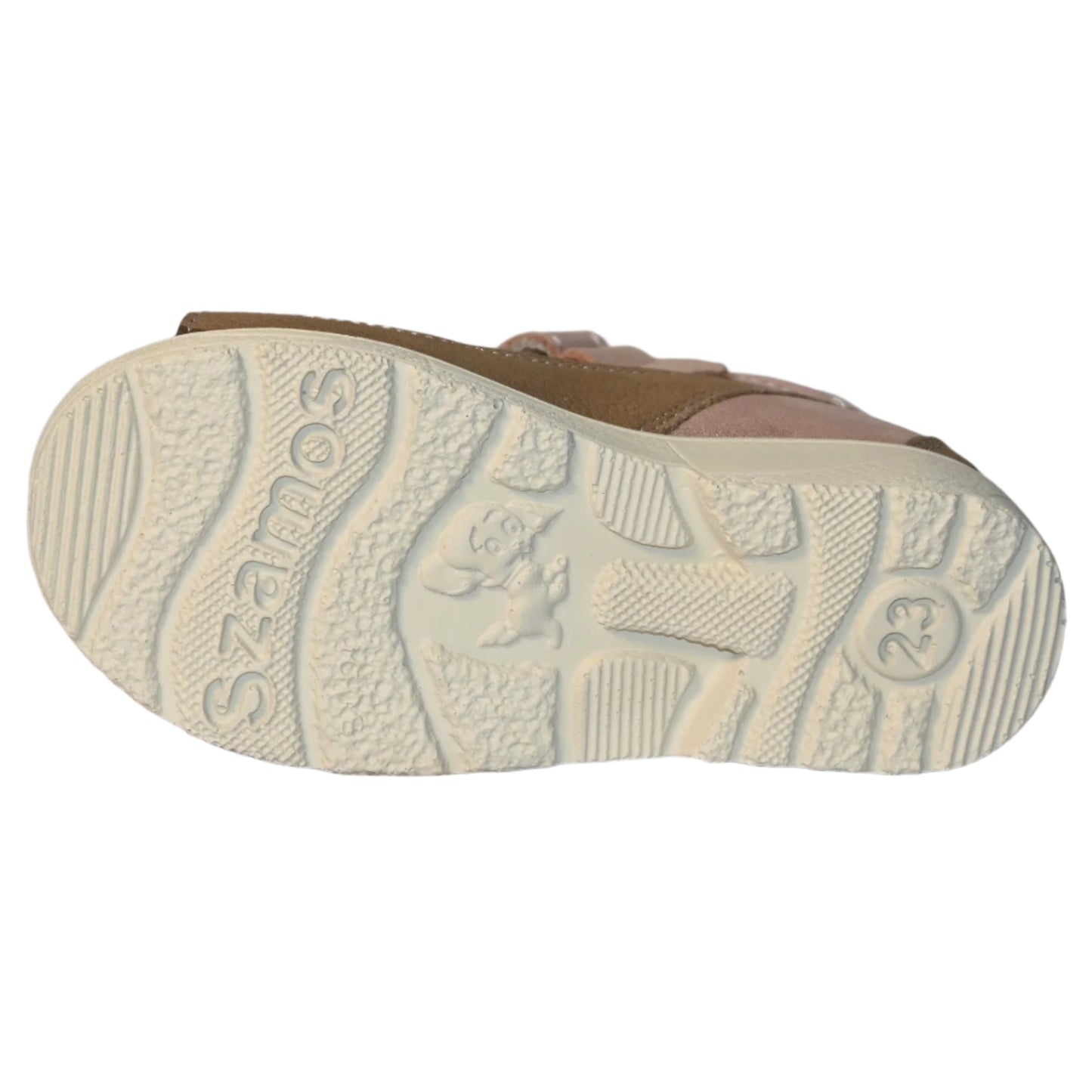 Szamos Kids Girls’ Genuine Leather Orthopedic Corrective Sandals – Arch Support Shoes for Flat Feet & Overpronation with Adjustable Hook-and-Loop Straps, Pink Metallic Floral