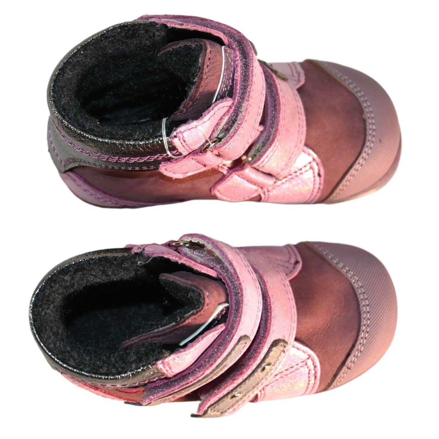 Szamos Kids Girls’ Genuine Leather Orthopedic Boots – Arch Support Shoes with Corrective Support for Flat Feet & Overpronation, Stable Ankle Support, Adjustable Straps, Pink Glitter Unicorn Design