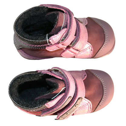 Szamos Kids Girls’ Genuine Leather Orthopedic Boots – Arch Support Shoes with Corrective Support for Flat Feet & Overpronation, Stable Ankle Support, Adjustable Straps, Pink Glitter Unicorn Design